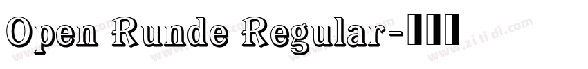 Open Runde Regular字体转换